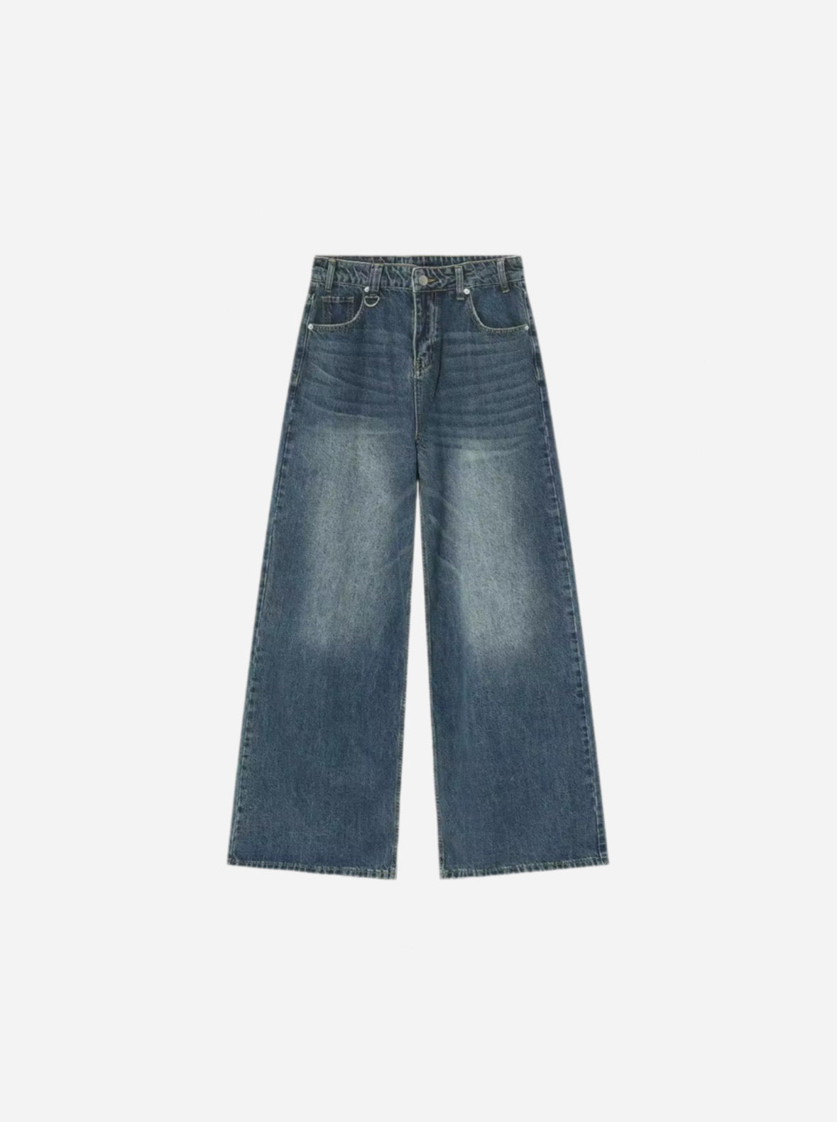 BLUE WASHED BAGGY JEANS