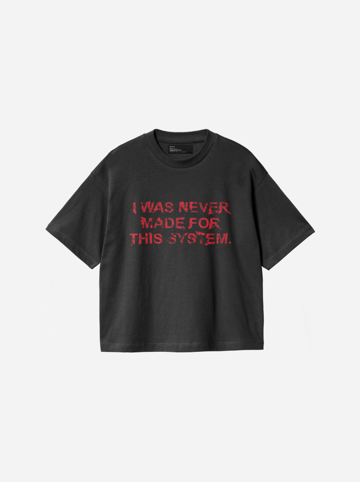 SYSTEM BLACK T-SHIRT