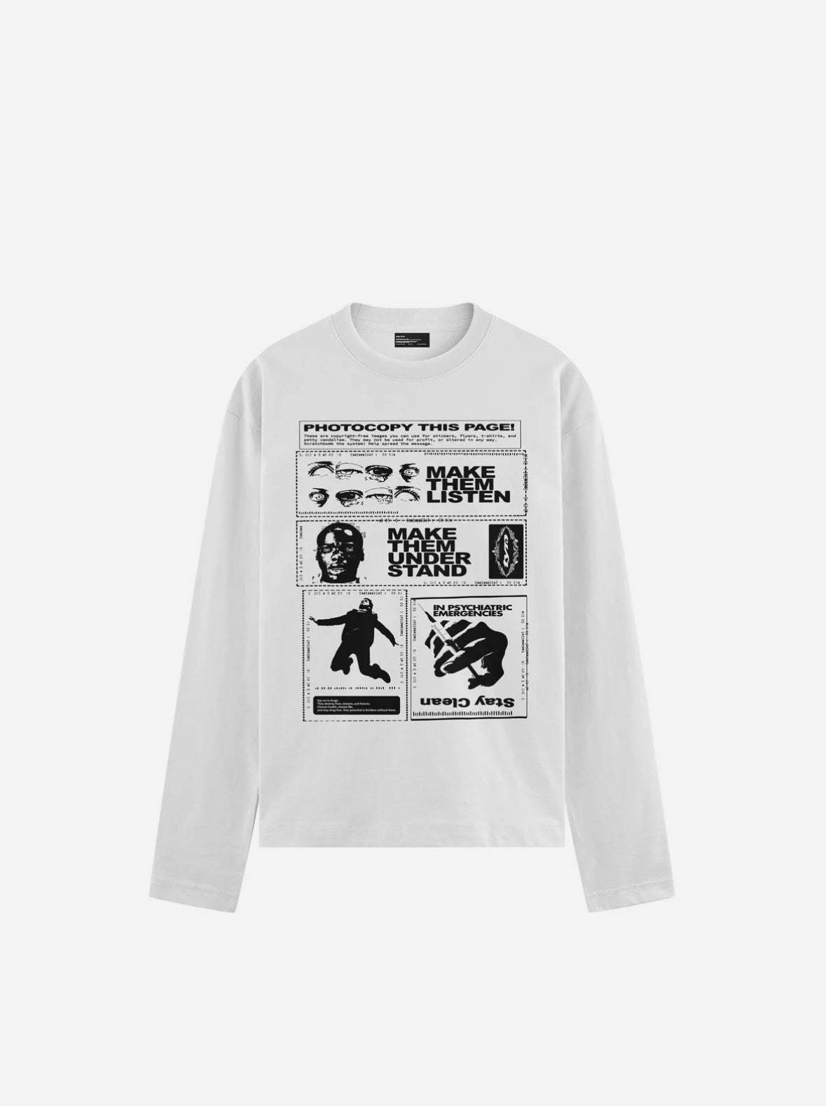 STAY CLEAN WHITE LONGSLEEVE