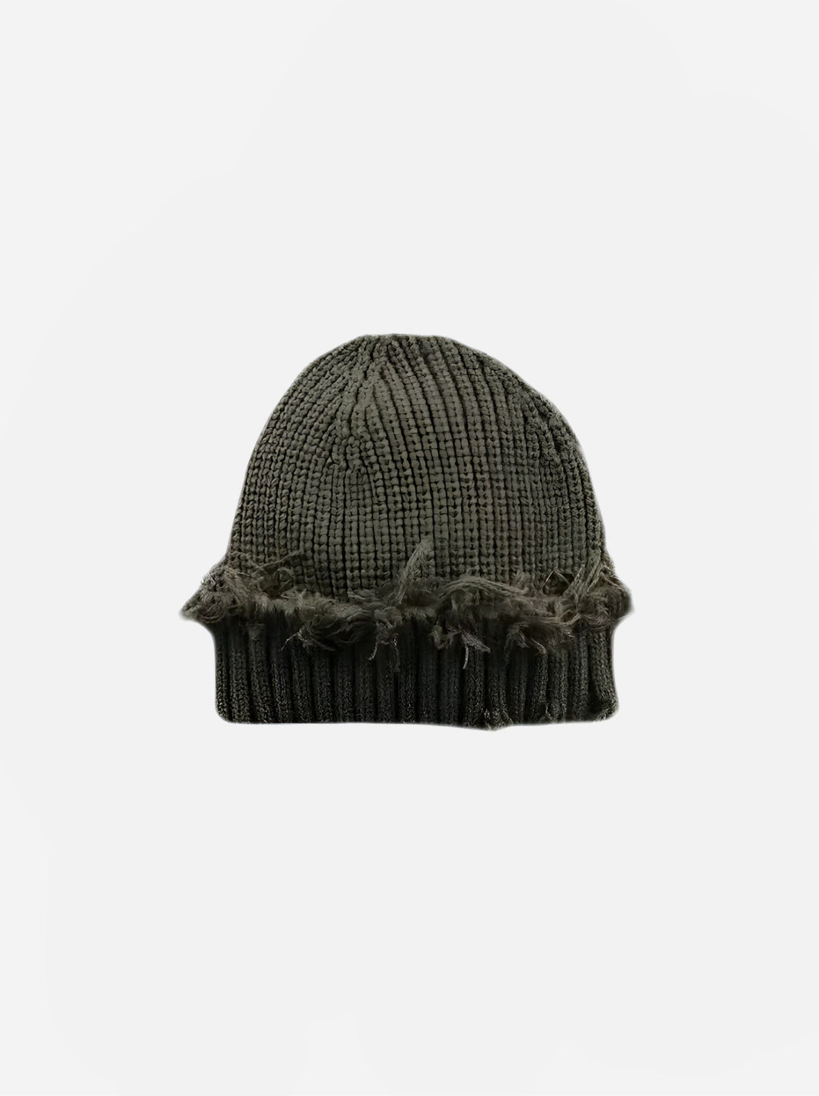 GREEN DESTROYED BEANIE