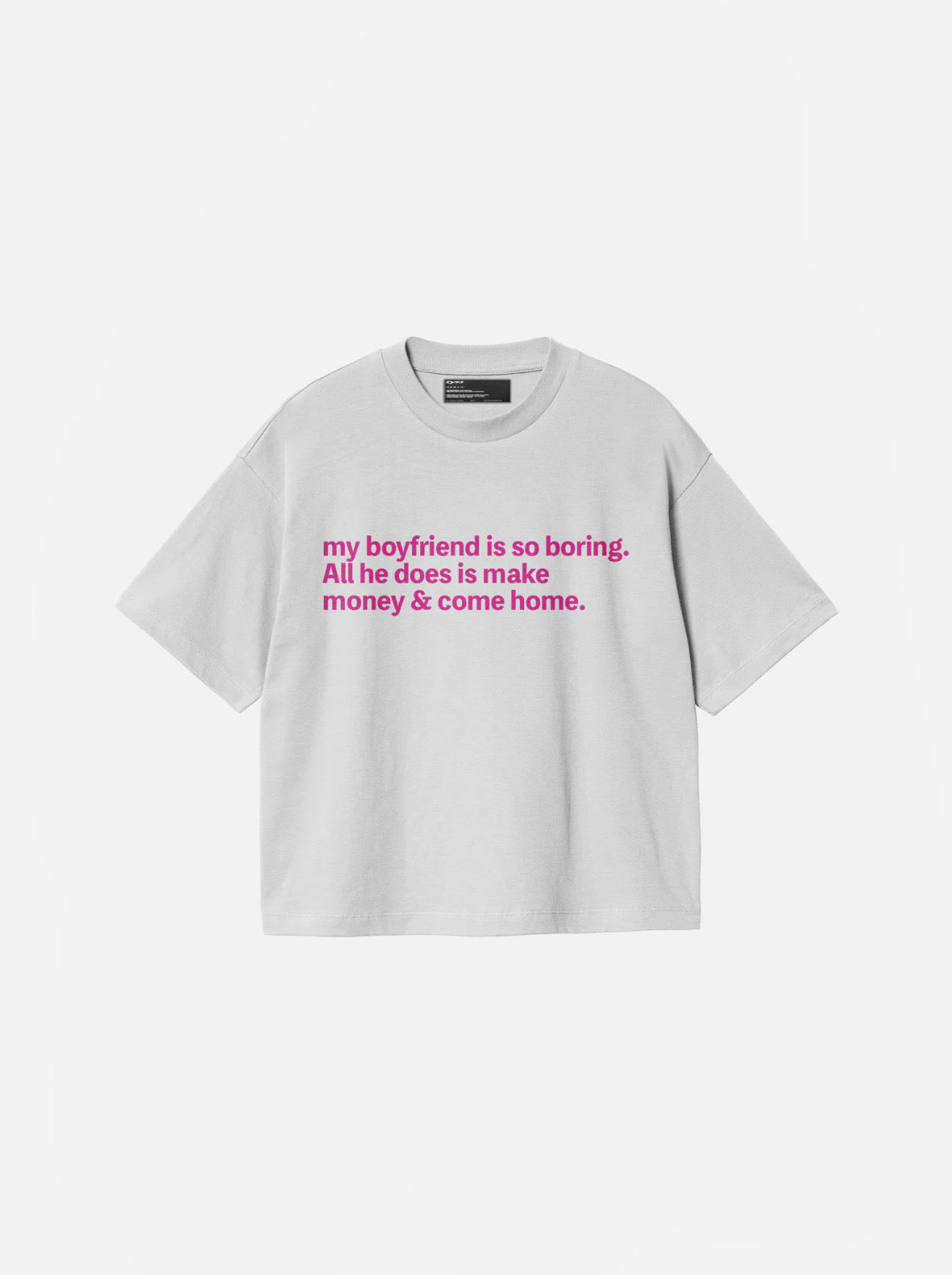 ABOUT MY BOYFRIEND WHITE T-SHIRT