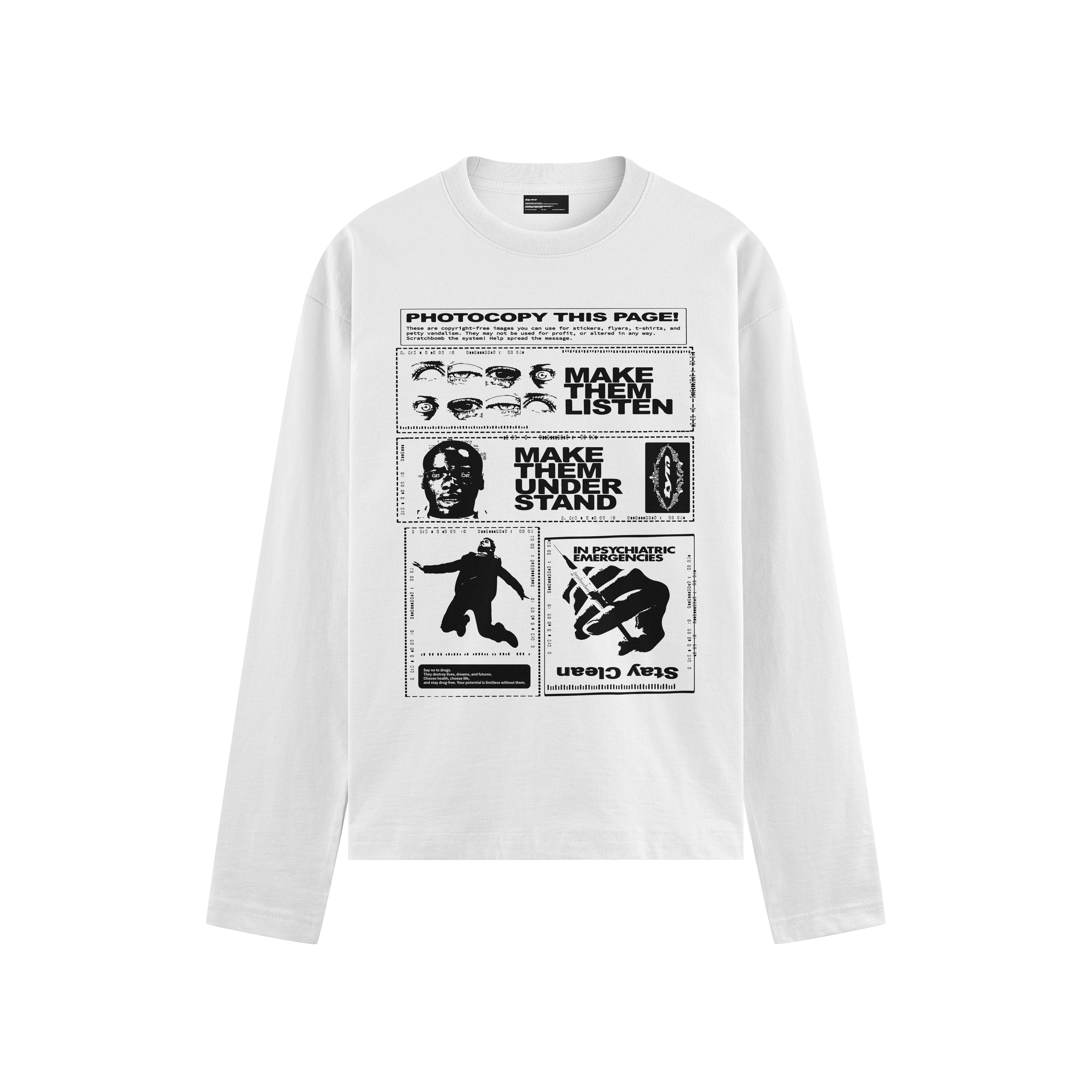 STAY CLEAN WHITE LONGSLEEVE