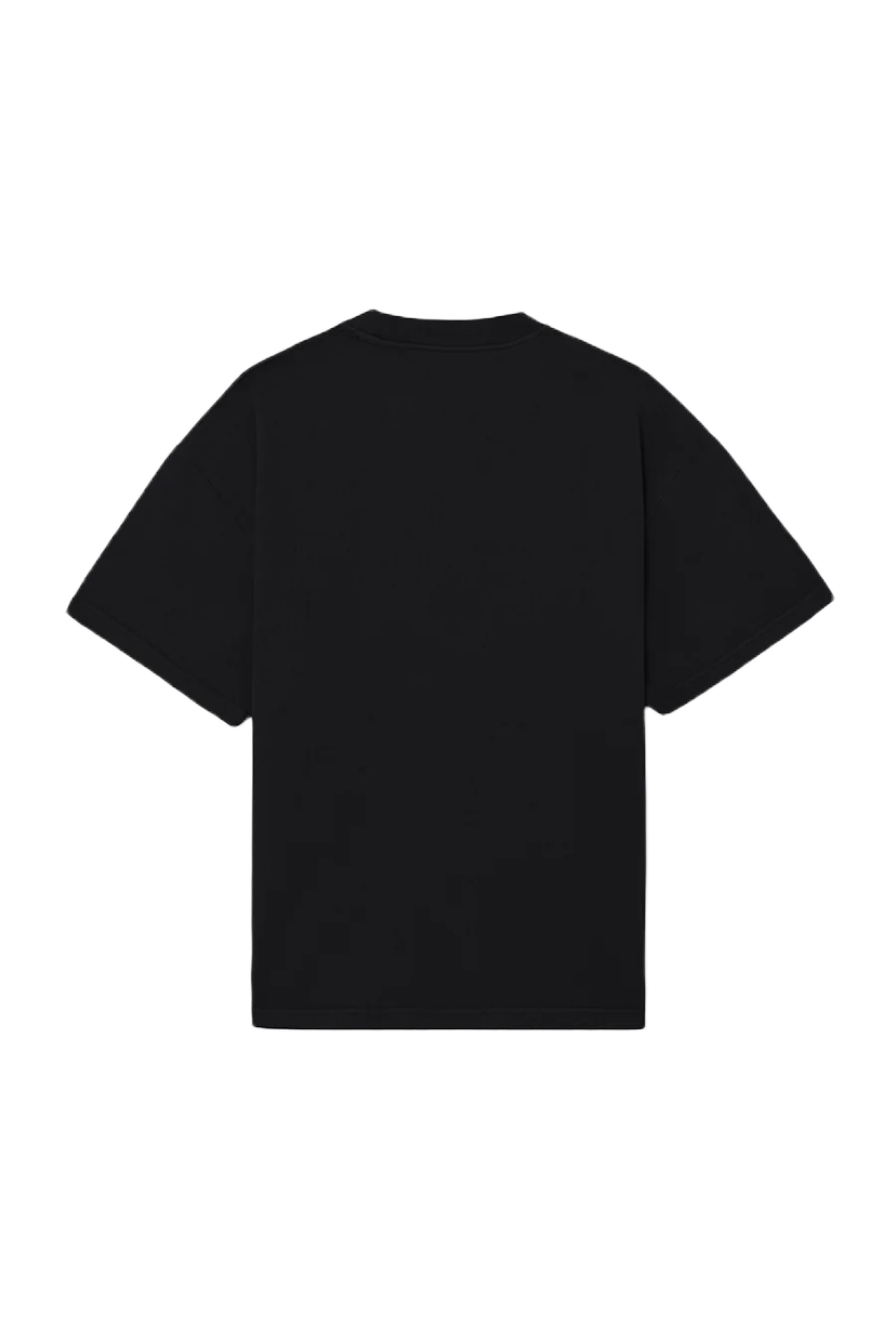 LOGO DISTRESSED BLACK T-SHIRT