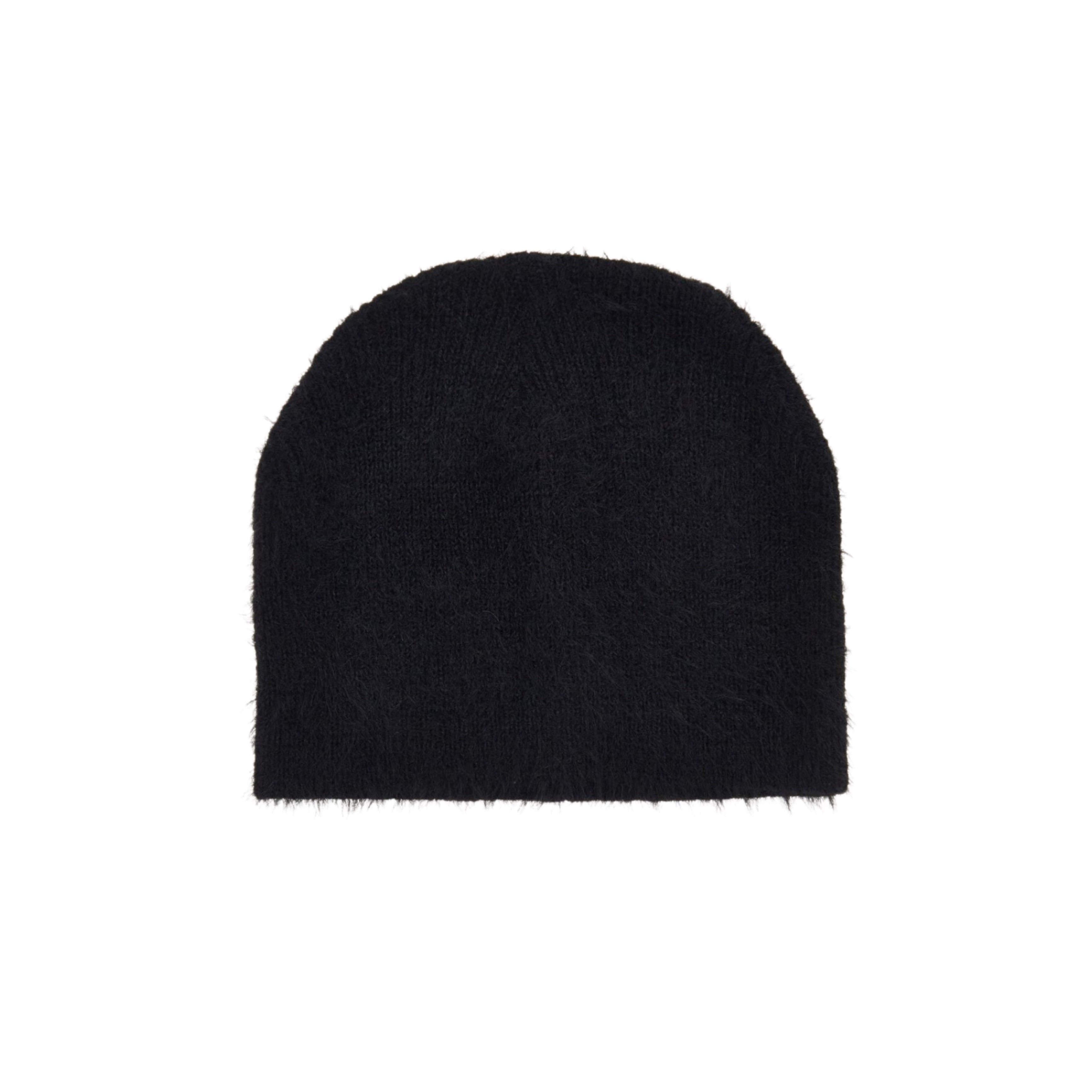 BLACK BEANIE MOHAIR