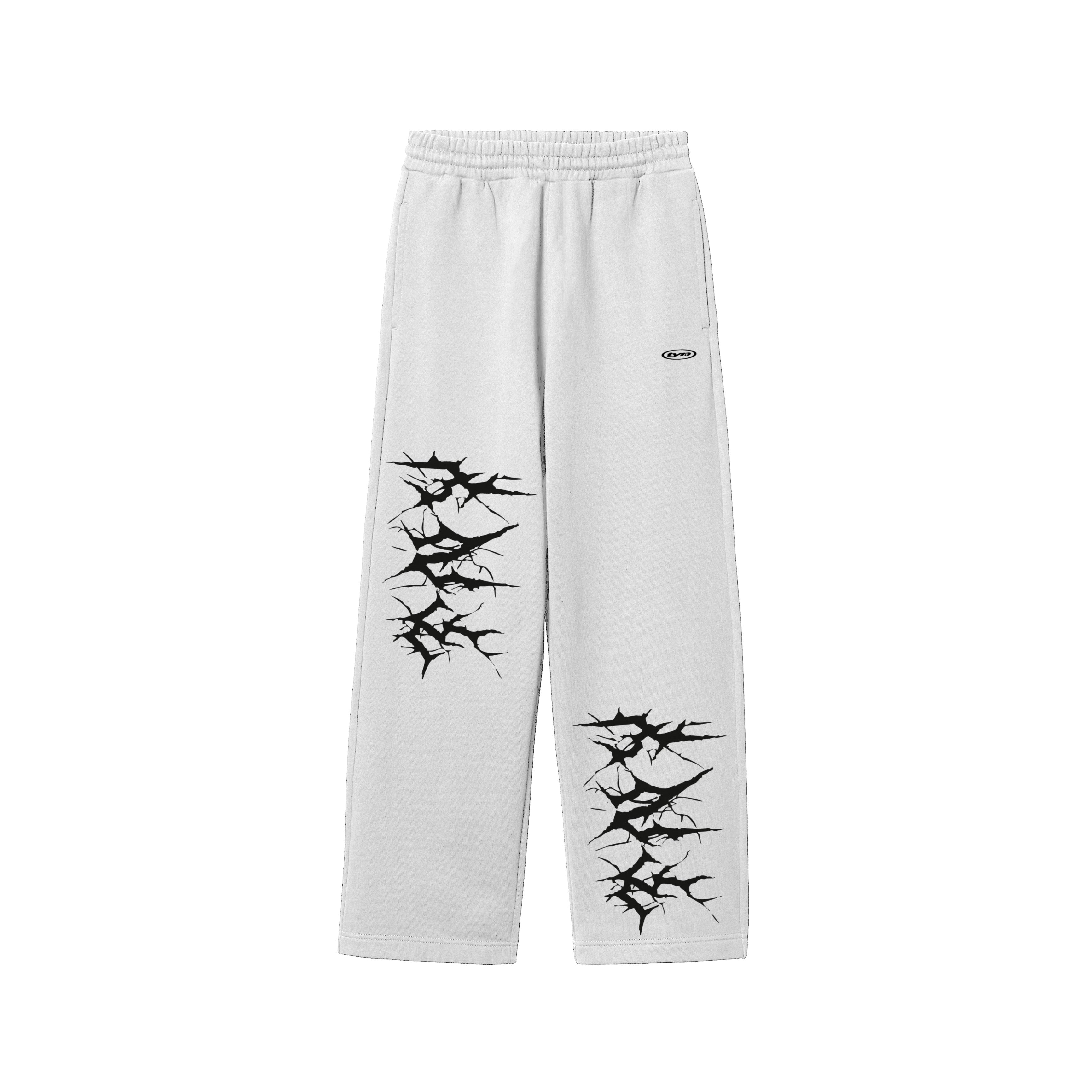 LOGO WHITE SWEATPANTS