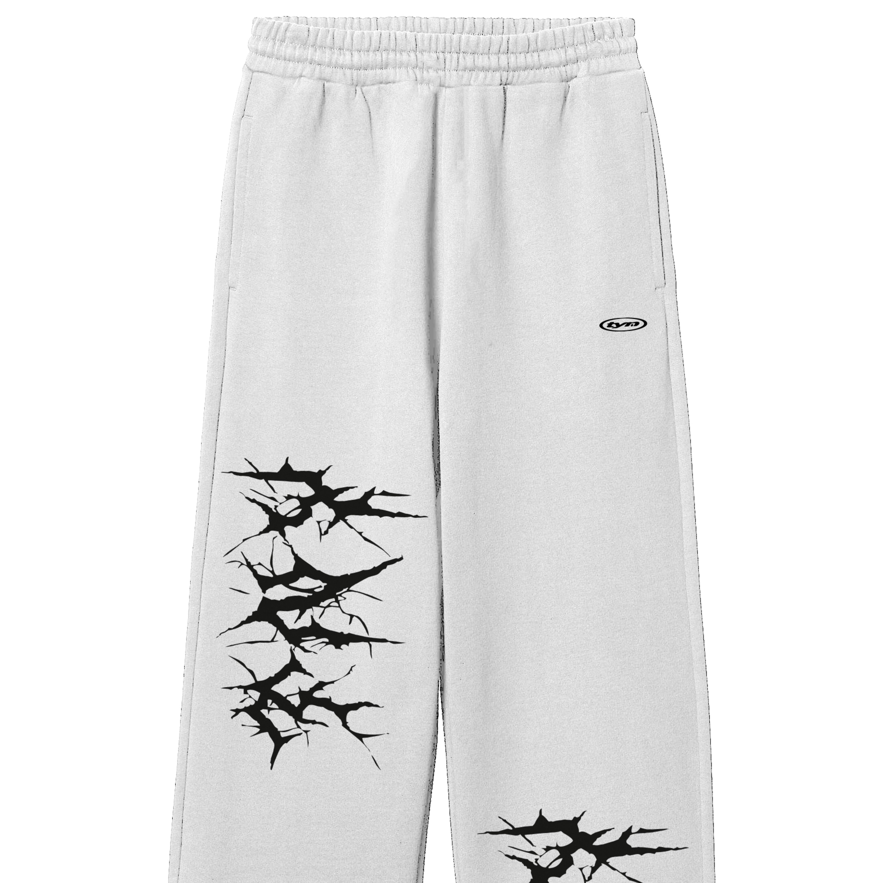 LOGO WHITE SWEATPANTS